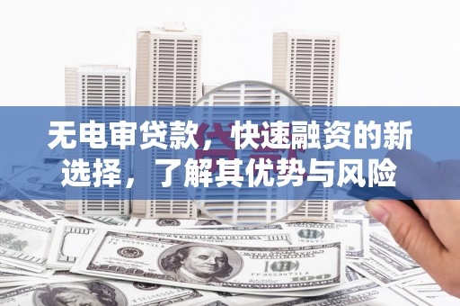 龙崎无电审贷款，快速融资的新选择，了解其优势与风险