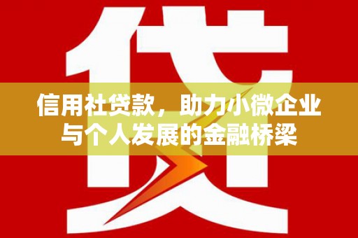 龙崎信用社贷款，助力小微企业与个人发展的金融桥梁