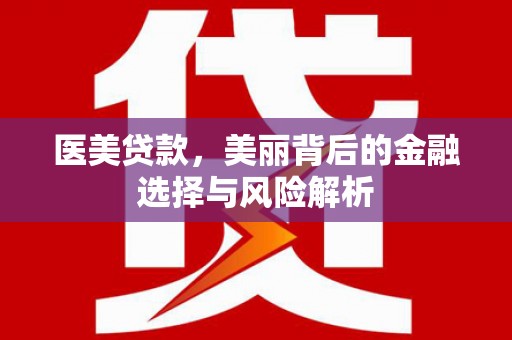 龙崎医美贷款，美丽背后的金融选择与风险解析