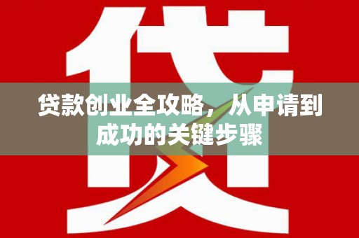 龙崎贷款创业全攻略，从申请到成功的关键步骤