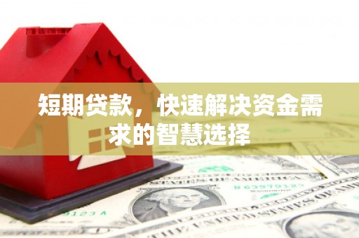 龙崎短期贷款，快速解决资金需求的智慧选择