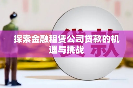 龙崎探索金融租赁公司贷款的机遇与挑战