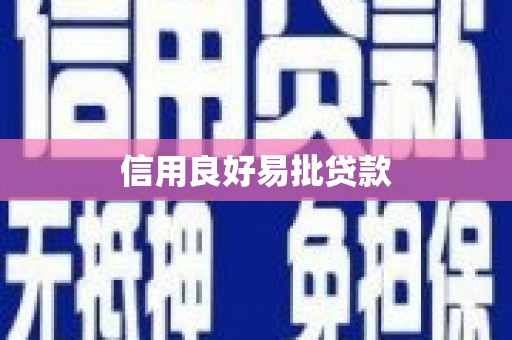 龙崎信用良好易批贷款