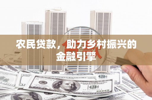 龙崎农民贷款，助力乡村振兴的金融引擎