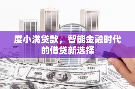 龙崎度小满贷款，智能金融时代的借贷新选择