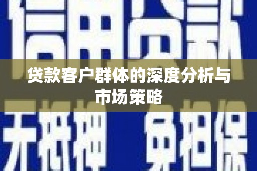 龙崎贷款客户群体的深度分析与市场策略