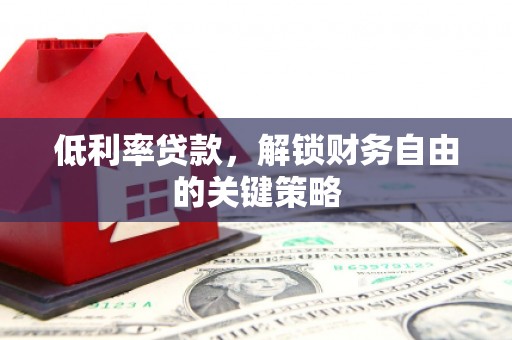 龙崎低利率贷款，解锁财务自由的关键策略