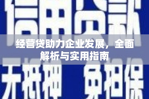 龙崎经营贷助力企业发展，全面解析与实用指南
