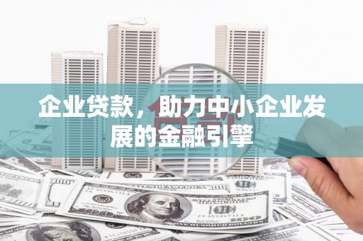 龙崎企业贷款，助力中小企业发展的金融引擎