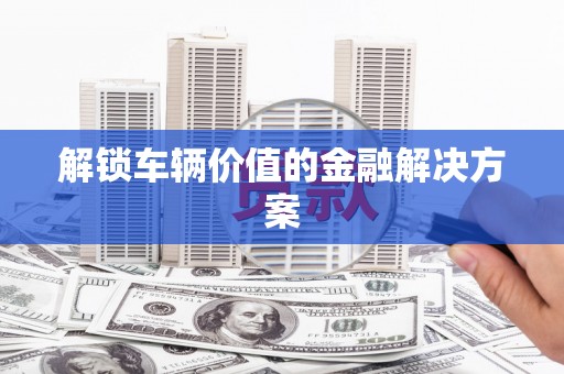 龙崎解锁车辆价值的金融解决方案