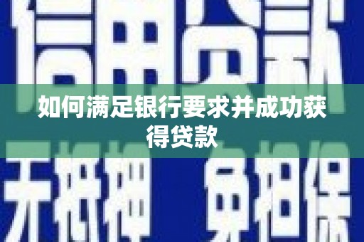 龙崎如何满足银行要求并成功获得贷款