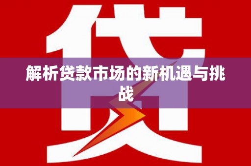 龙崎解析贷款市场的新机遇与挑战